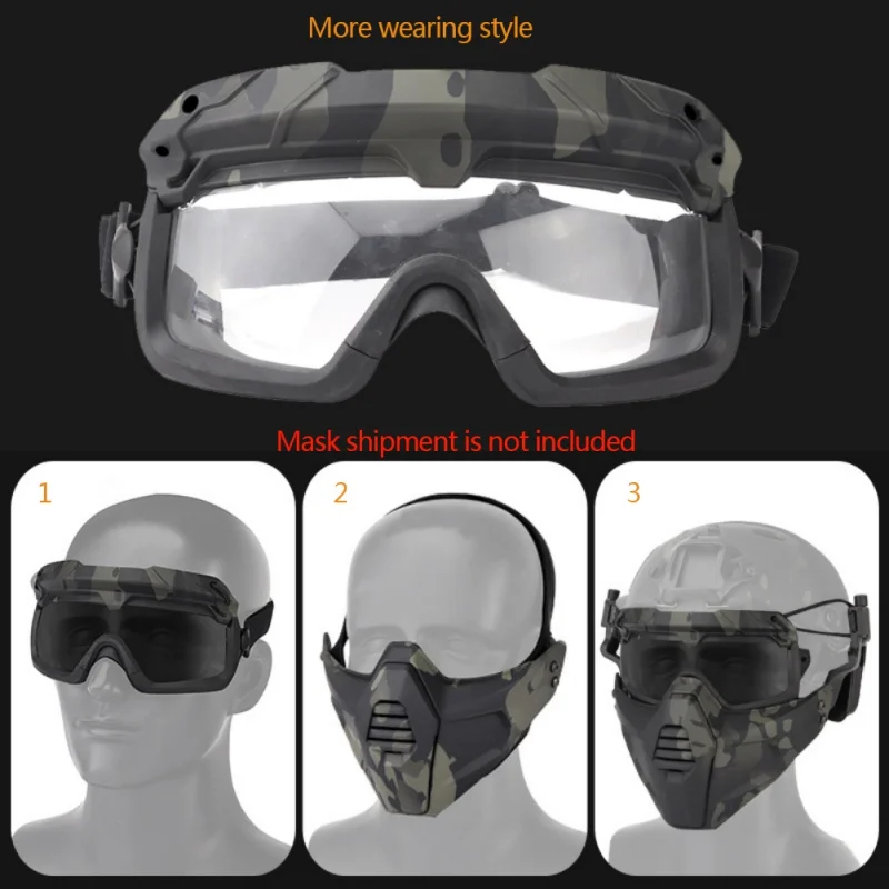 Тактические Военные страйкбольные охотничьи очки, очки для стрельбы, мотоциклетные ветрозащитные очки Wargame, шлем, очки для пейнтбола
