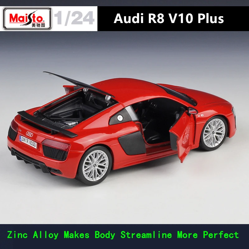 Maisto 1:24 Audi R8 V10 Plus спортивный автомобиль сплав модель автомобиля ремесла украшение Коллекция игрушек инструменты подарок