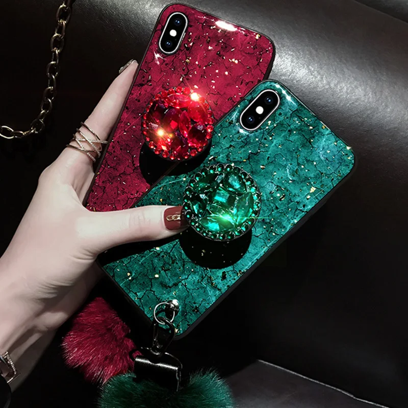 Чехол-подставка для iPhone 11 PRO MAX 6 8 7 Plus XSMAX XR 12 ProMax блестящий из ТПУ | Мобильные