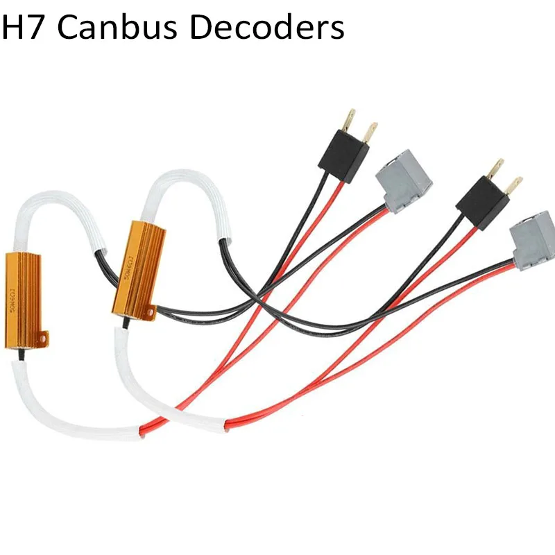 2 шт. Canbus декодер H7 12 в светодиодный Canbus адаптер без ошибок ar головной светильник лампы наборы для внедорожников противотуманных фар светильник