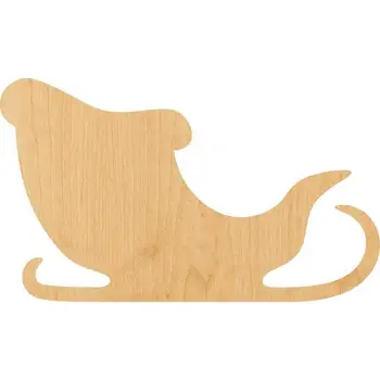 

Santa Claus Sleigh Wooden Laser Cut Out Shape - Great for Crafting - Hobbyist - D.I.Y. Projects