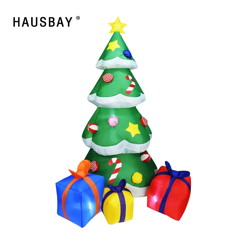 

Inflatable Christmas Tree 2.1m Polyester Tree LED Light Creative Gift Outdoor Garden Decoration Xmas Ornament Supplies X023