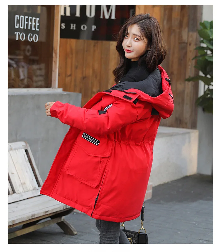 Европейский и американский стиль звезды со знаменитым брендом парные модели оснастки пуховик для женщин Толстая хлопковая куртка с капюшоном для мужчин