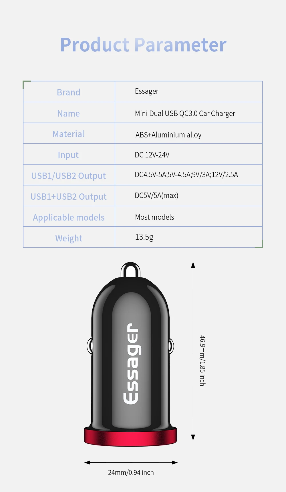 Essager Quick Charge 4,0 3,0 USB Автомобильное зарядное устройство для iPhone Xiaomi samsung QC4.0 QC3.0 QC type C PD быстрая зарядка автомобильное зарядное устройство для телефона