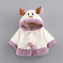 Одежда для рождественских праздников; кардиган; детская одежда унисекс с милым рисунком; пальто с лосем; мягкий теплый плащ с капюшоном; куртка для младенцев