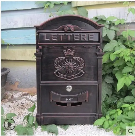 GETZ MSYO Buzón Hierro Forjado, Buzón de Correos Exterior Vintage, Buzón de  Correo de Metal Shabby Chic con Acabado Antiguo AllChic, Diseño de Granja