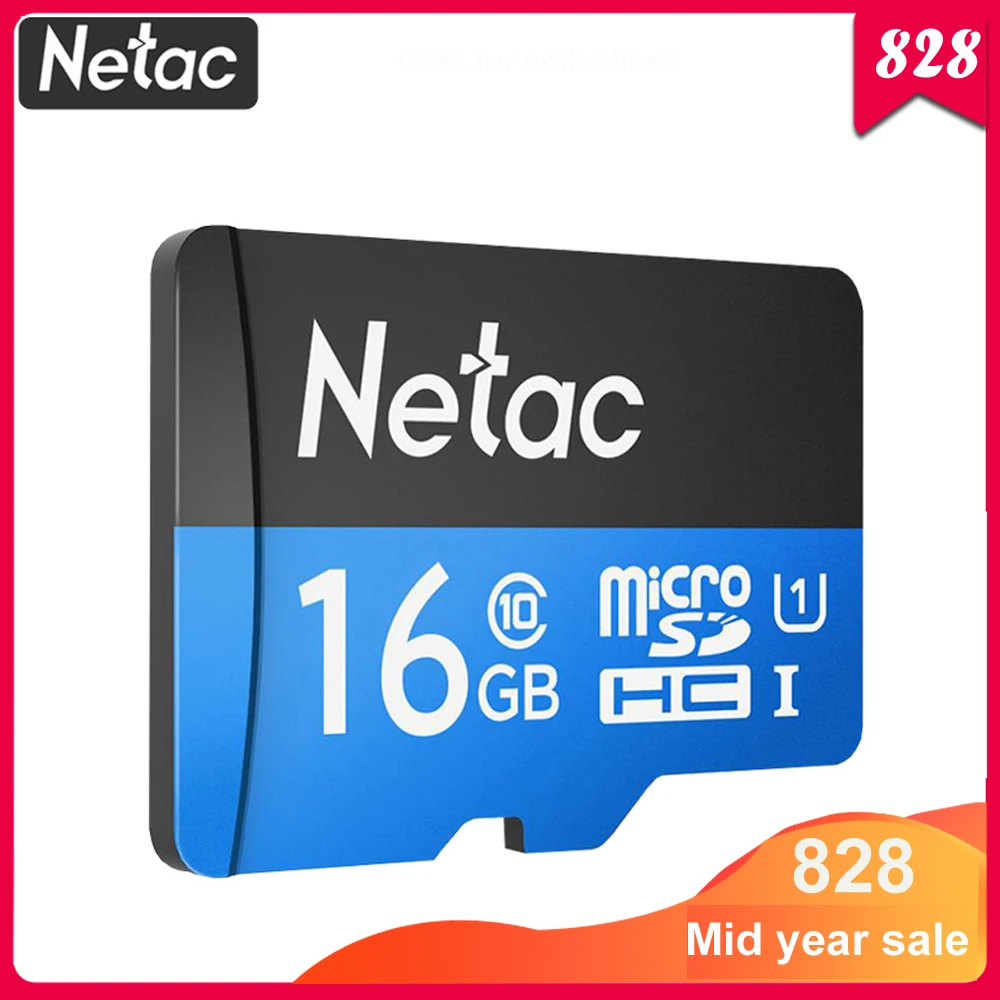 Карта памяти Netac Micro SD P500 класс 10 16 ГБ 32 64 карта C10 Mini SDHC SDXC TF для смартфона камеры