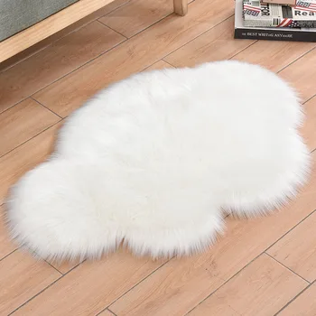 

Cloud Shape Wool Carpet Sofa Living Room Carpet Bedroom Plush Bay Window Carpet Light Luxury Carpet Decor For Room Carpet
