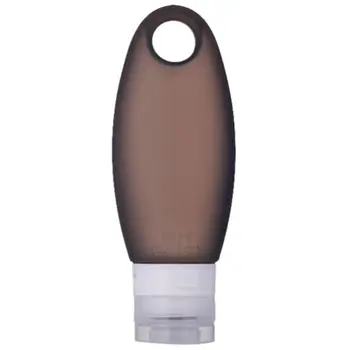 

Portable Travel Silicone Emulsion Points Bottling Shower Shampoo Cosmetic Airless Refillable Bottle Black