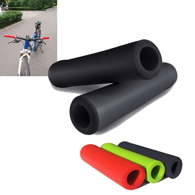 2 пары рукоятки для скутера BMX MTB горный велосипед велосипедный цикл Сверхлегкий силиконовый(красный и черный