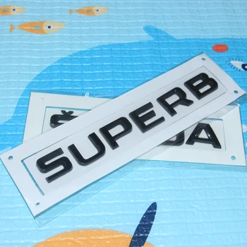 

2PCS/LOT SUPERB Sticker Trunk Sticker For Skoda SUPERB OCTAVIA KODIAQ KAMIQ RAPID YETI FABIA SKODA Sticker SUPERB Glosse Black