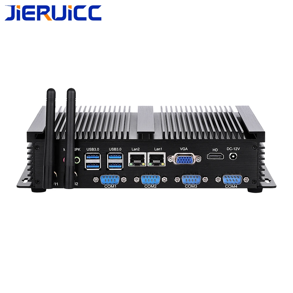 

Industrial fanless mini pc Intel Celeron 1037U dual Core CPU 4COM RS232 HTPC for industrial automation machine