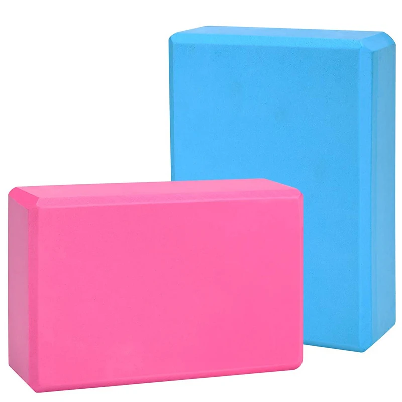 Bloc De Yoga Haute Densité En Mousse EVA - 23x15x7,6 Cm, Antidérapant, Pour Pilates, étirements, Débutants Et Avancés, Orange/violet/bleu/vert