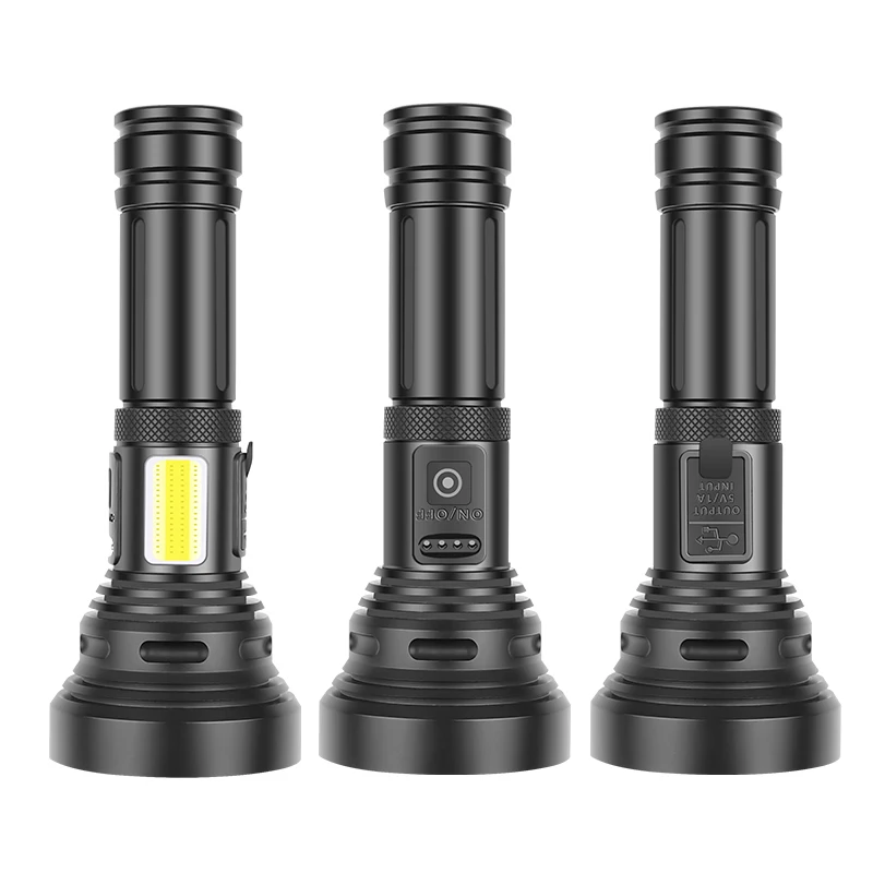 Lampe torche solaire à LED, 2000LM, 3 modes d'éclairage, USB, lanterne de  camping, éclairage latéral COB, chargeur de téléphone, lumière étanche,  injuste - AliExpress