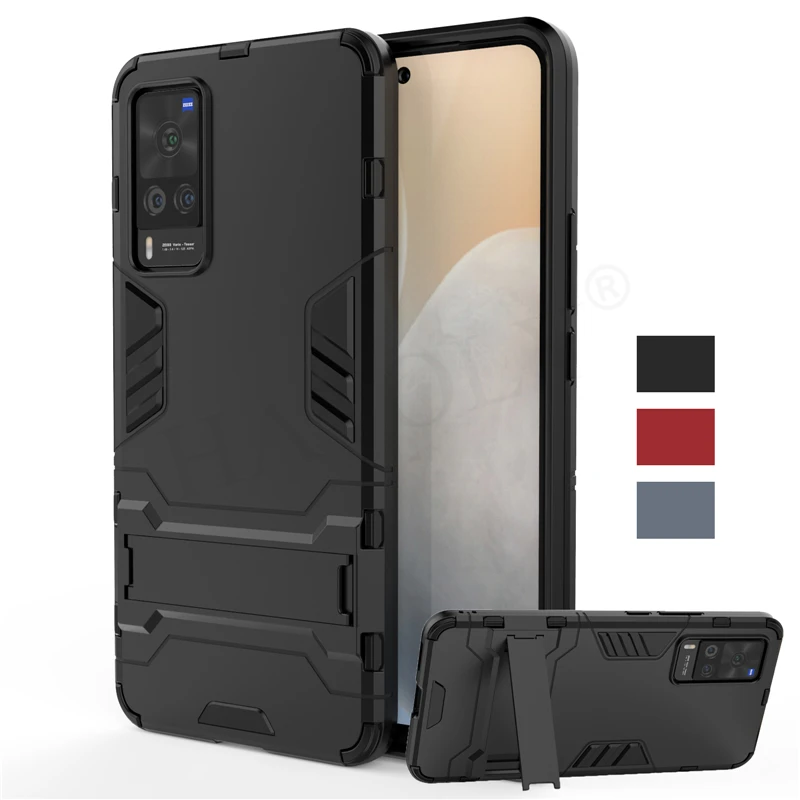 Per Vivo X60 5G Custodia Antiurto In Tpu Paraurti Supporto Per Robot Supporto Armatura Cover Posteriore Per Vivo X60 Pro 5G Custodia Per Telefono Per 