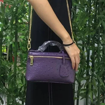 

New Design Ostrich Pattern Leather Handbags Female Party Clutch Saudi Arabia Women Loved Ostrich Leather Clutch Bags