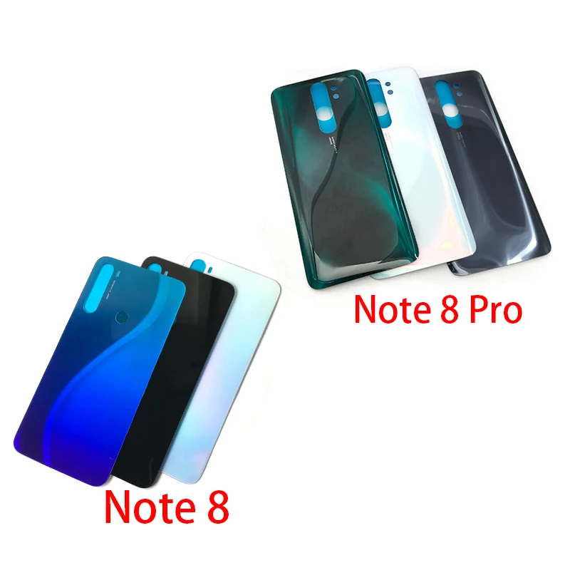 5 шт./лот для Xiaomi Redmi Note 8 Pro сменная стеклянная задняя крышка батарейного отсека с