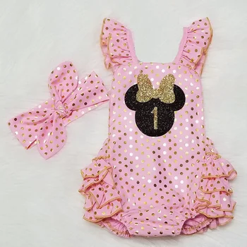 

Custom 1st Birthday Outfit / Pink + Gold / Princess Romper / First Birthday / Cake Smash Outfit / Baby / Girl / Toddler