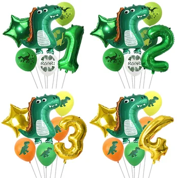 

Large Dinosaur Foil Balloons Kids Favor Dino Theme Birthday Party Decor 32inch Number Balloon For Baby Shower Animal Globos Toys