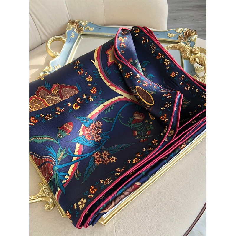 Bufanda Cuadrada De Seda De Morera 27x27 Pulgadas - 100% Seda, Suave Y Transpirable - Incluye Paquete De Regalo Para Mujer
