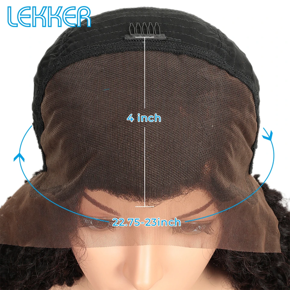 Lekker афро парик из бразильских курчавых, Волосы remy Синтетические волосы на кружеве человеческих волос парики короткие Боб 13X4 кружево парики длинные боб вьющиеся человеческие волосы Extenstions