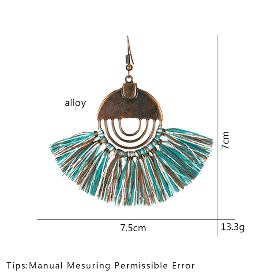 Exaggerated natural stones bead long tassel earrings 2020 New bohemian brincos bijoux Crystal dangle drop earrings women jewelry (38)
