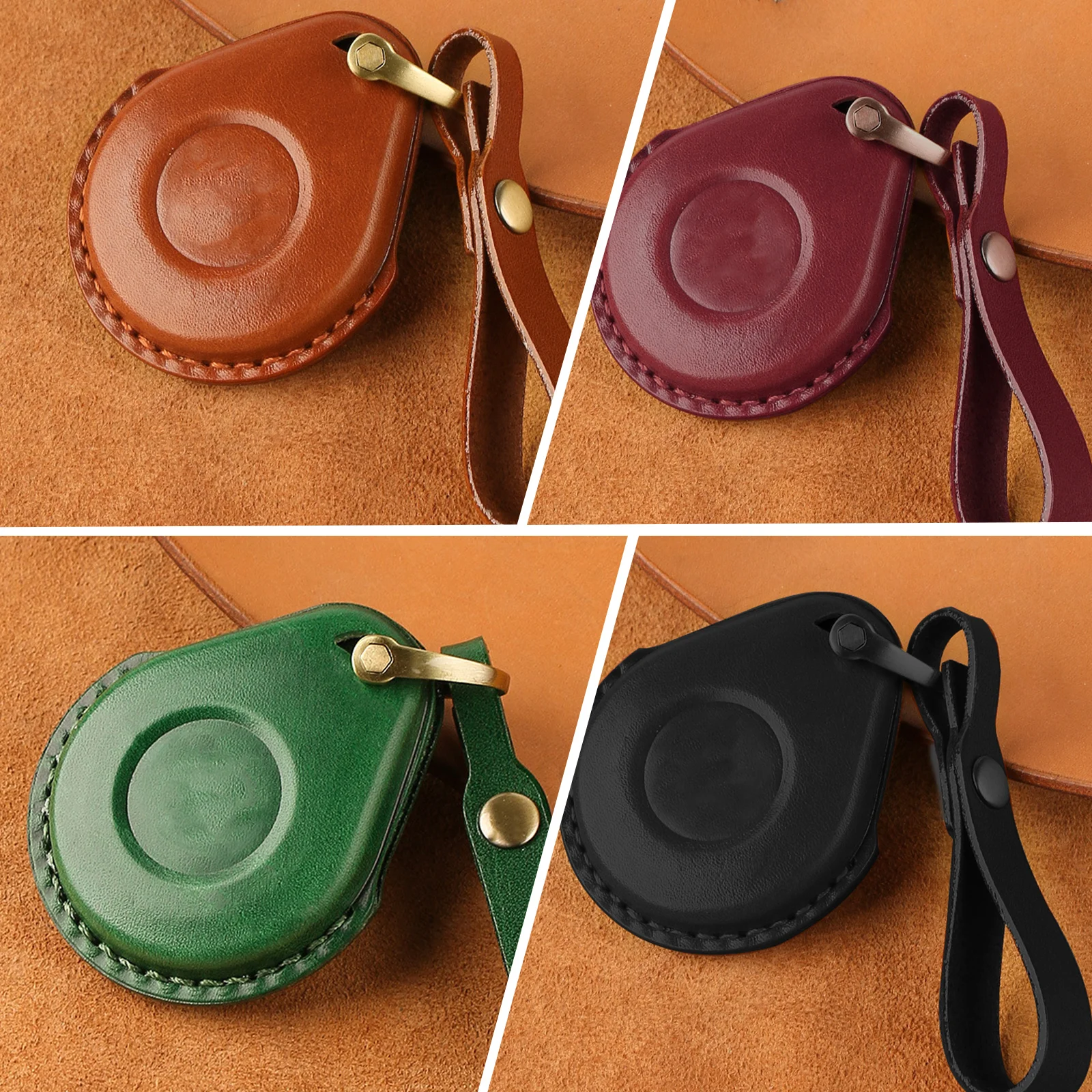 

Handmade Smart Key Genuine Leather Case Fob Cover For Harley Davidson X48 1200 Street Glide Keychains