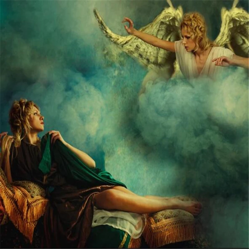 Beibehang-Custom-wallpaper-murals-fashion-home-decoration-dreamy-European-characters-angel-dream-decorative-painting-wall (1)