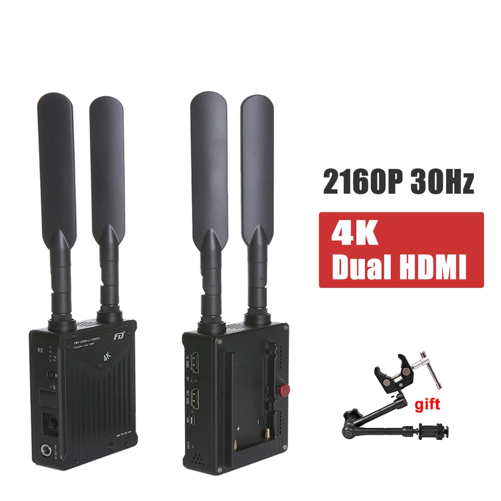 Feidu FWT 200pro 4K Dual HDMI Беспроводная передача 2106P 15 каналов HD передача изображения видео для камеры Canon Nikon sony