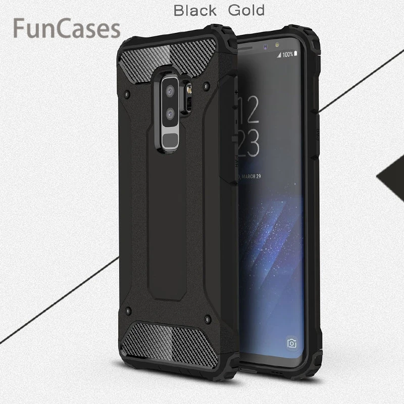 Роскошный противоударный чехол для телефона samsung Galaxy S9 S8 S10 Plus S10E чехол s полное покрытие оболочка для samsung Note 8 9 S7 eeege чехол - Цвет: Черный
