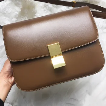 

New Hand Rub Beancurd Bag 2020 New cow Leather Women's Bag Trend Small Square Single Shoulder Messenger Bag