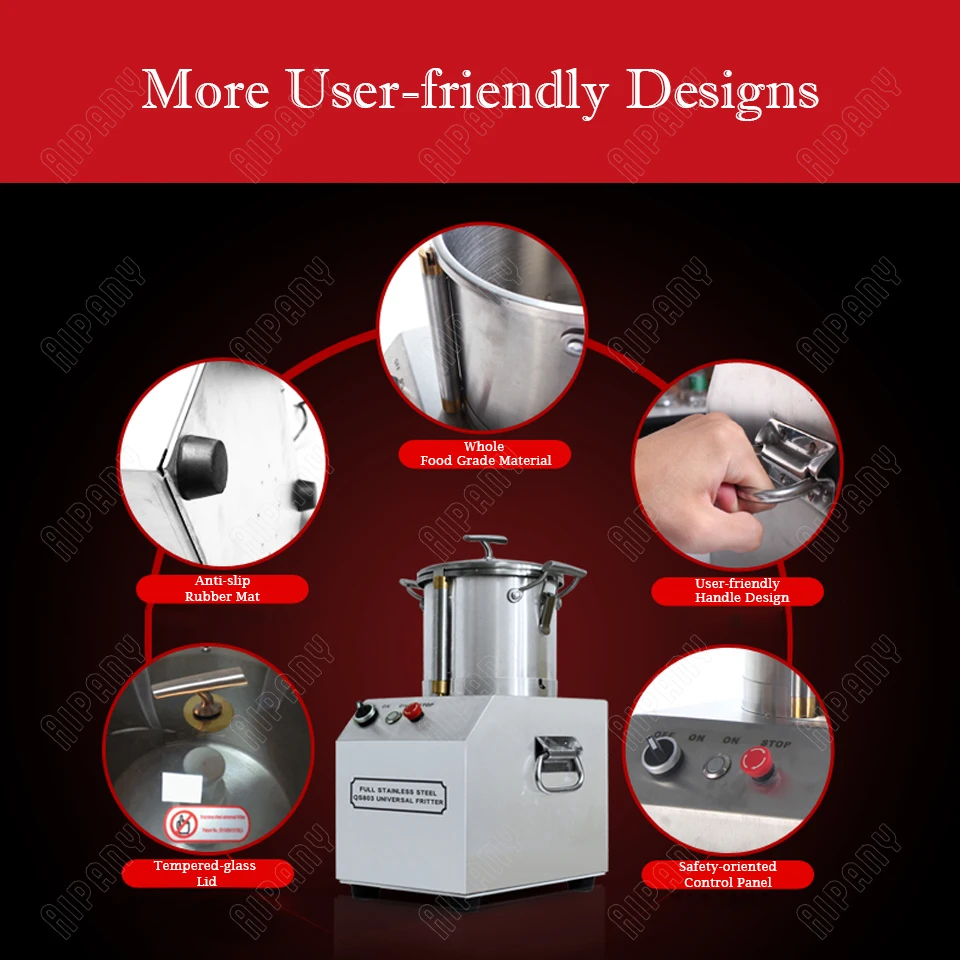 QS3 electric food chopper cutter cutting machine multifunctional food processor meat mincer vegetable bowl chopper cutter