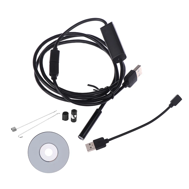 1 м Длина USB эндоскоп Водонепроницаемый 7 мм 6 светодиодный осмотр камеры для Android PC