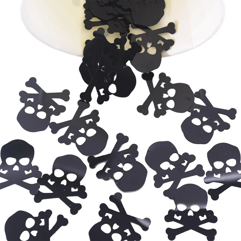 1/2Pack Halloween Confetti Black Orange Purple Spider Bat Skull Specter Sequins Confetti DIY Halloween Party Table Deco Supplies