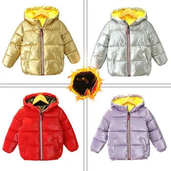 

Boys Coats Winter Jacket Kids Down Cotton Coat Waterproof Snowsuit Pink Gold Silver Jacket Hooded Parka Girls Down Coats