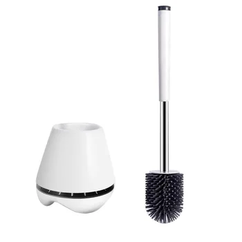 

Toilet Cleaning Brushes With Pedestal Bathroom Soft Bristle Long Handle Brush And Holder Set Hollow Suspension Design Save Room