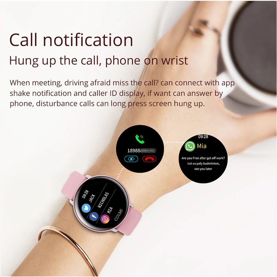 COLMI SKY 2 Смарт-часы IP68 Водонепроницаемый фитнес-трекер монитор сердечного ритма часы умные часы для Iphone и Android телефона