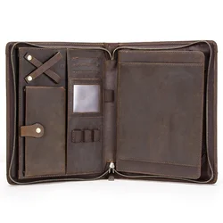Luxurious Leather Portfolio Tablet Cover for Air 5 10.9 2022 (Coffee)
