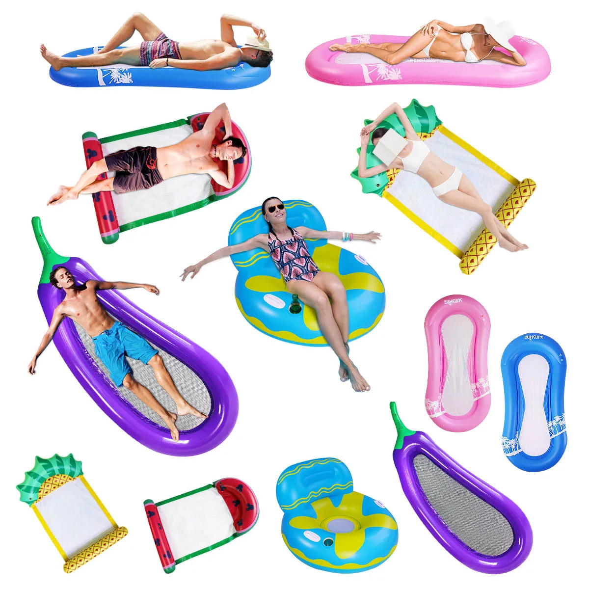 

Floating Chair Floating Bed Adult Inflatable Water Net Floating Row