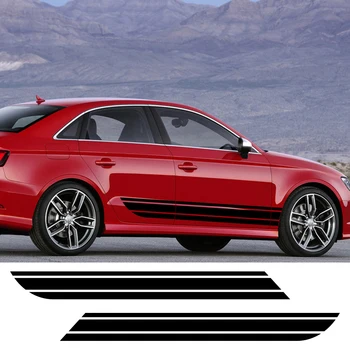 

2pcs Long Stripe Car Stickers Auto Side Body Vinyl Film Decals Stylish Graphics Car DIY Stickers Car Styling Tuning Accessories