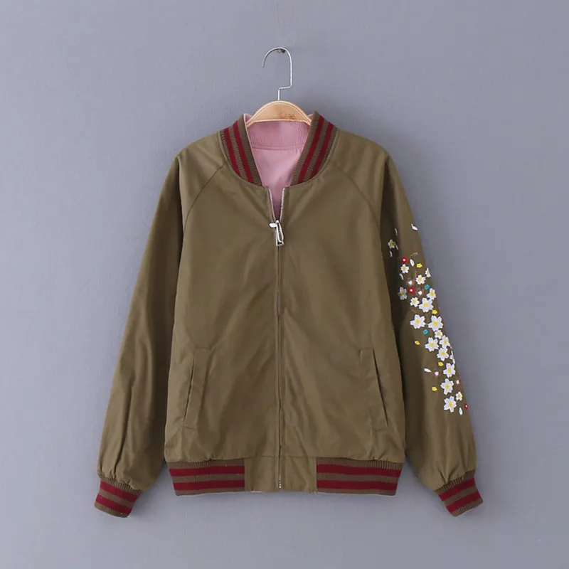 Embroidery Women Phoenix Autumn Casual Jackets New Spring Femme Loose Coats Striped Short Female HF219 | Женская одежда