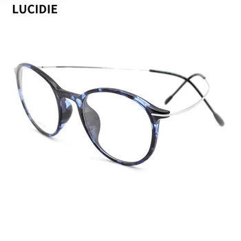 

LUCIDIE 2020 8g Ultralight Beta-Titanium Glasses Frame Myopia Computer Spectacle Frames Women Cat Eye Eyeglasses Frames for Men