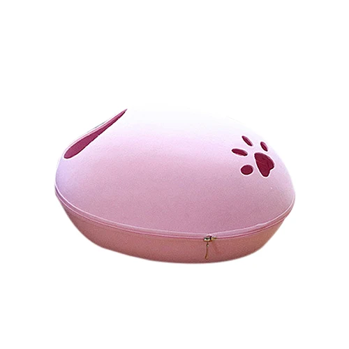 Pink Портативный милый спальный мешок для кошки, собаки, пещеры, кровати, на молнии, в форме яйца, войлочная ткань, для щенка, домик, гнездо, корзина для кошек, всесезонные товары для домашних животных - Цвет: Pink