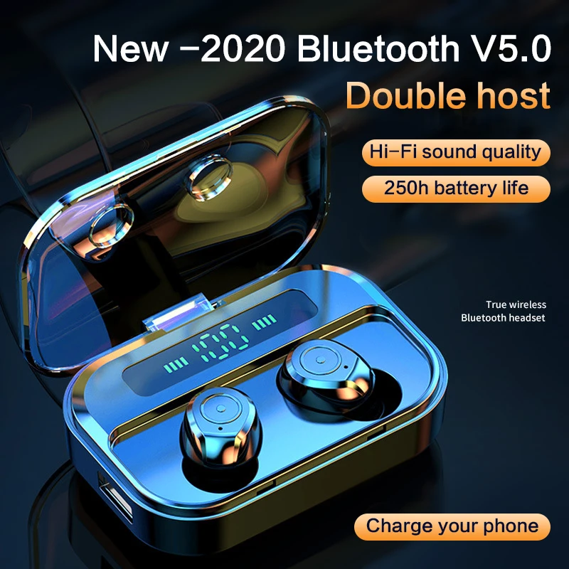 Новинка, Lewinner V09, Bluetooth, беспроводные наушники, TWS, наушники, 500 мА/ч, мини, зарядный чехол, глубокий бас, стерео звук, с микрофоном