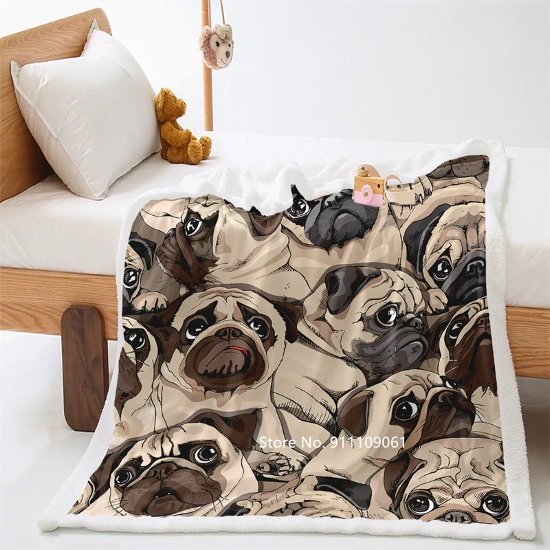 3D Animal Blanket Bed Cover Lamb Wool Custom Flannel Blanket Autumn Sofa Blanket 
