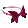 HOT PINK 2 Атласная мини-лента бант с зажимами Детская резинка для волос простые детские аксессуары для волос многоцветный бант повязка на голову diademas para el pel - Цвет: HOT PINK 2