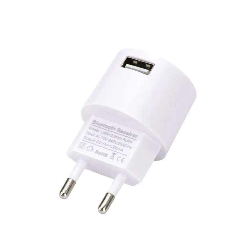 

Bluetooth Receiver V4.2 Audio Adapter Ac Charger White Color 110V To 240V White Color With Usb And 3.5Mm Port Eu Plug