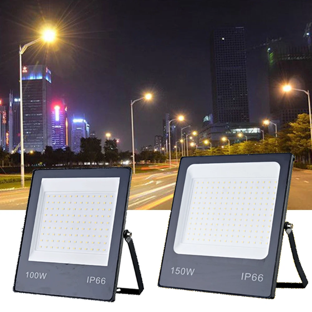 LED Flood Light IP66 Waterproof 220V 10W 20W 30W 50W 100W 150W Outdoor Garden Projector Lighting Spotlight Wall Floodlights 2
