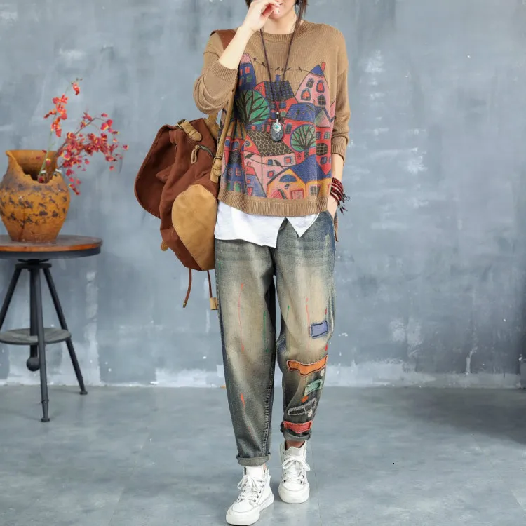 Max LuLu/ Модные женские джинсовые брюки в Корейском стиле в стиле панк, Осенние рваные джинсы, винтажные женские брюки в стиле пэчворк, большие размеры