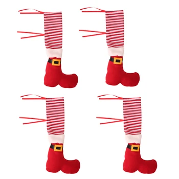 

4Pcs/Set Christmas Chair Leg Cover Table Foot for Home Xmas Party Dinner Decoration
